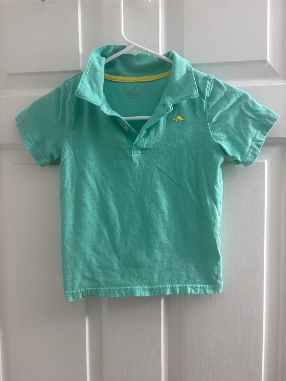 Carter's Mint Green Short Sleeve Polo with Yellow Logo